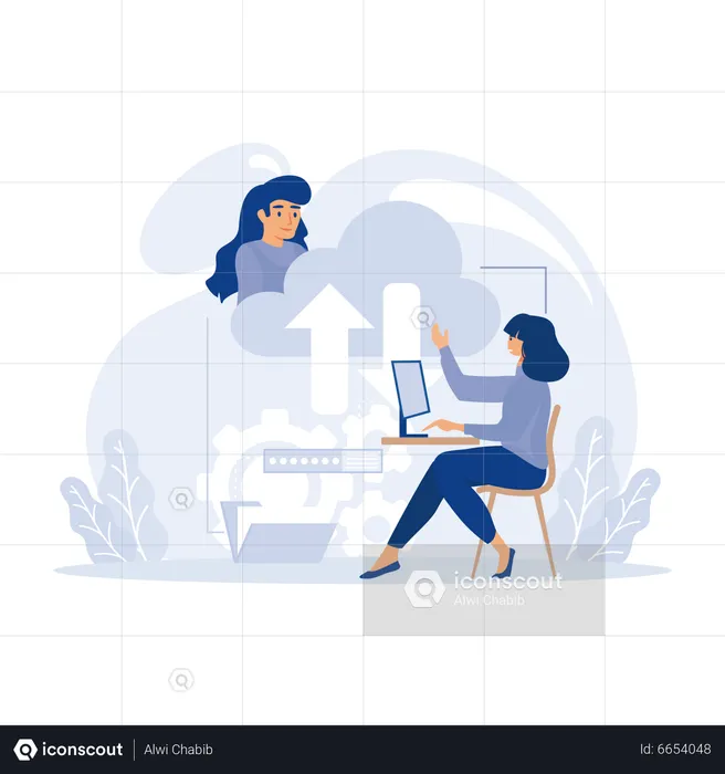Cloud Collaboration  Illustration