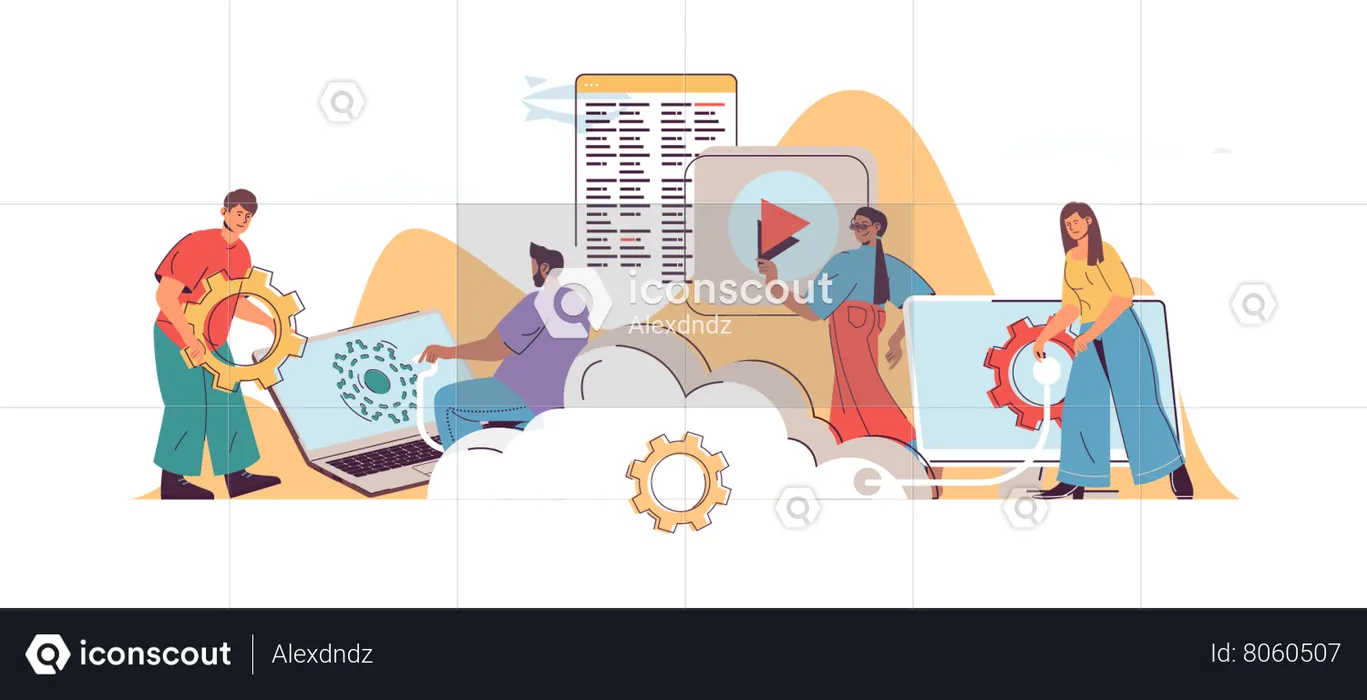 Cloud computing  Illustration