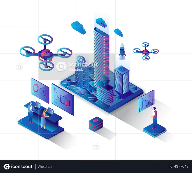 Cloud Computing  Illustration