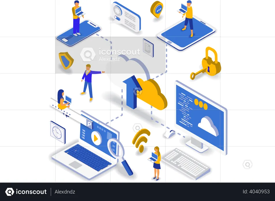 Cloud computing  Illustration