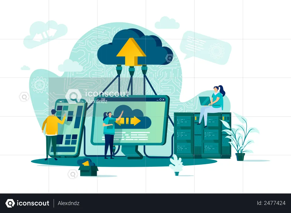 Cloud computing  Illustration