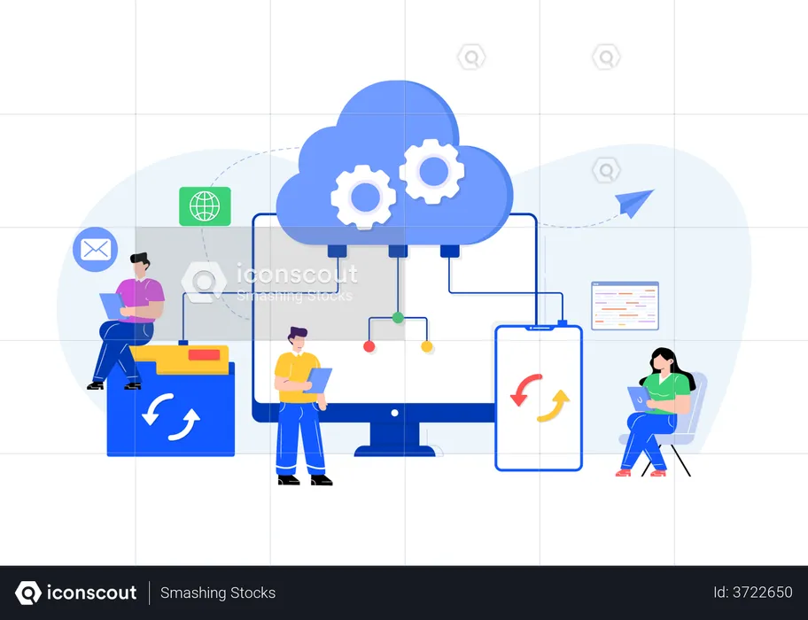 Cloud computing  Illustration