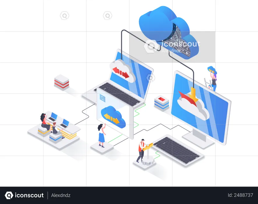 Cloud computing  Illustration