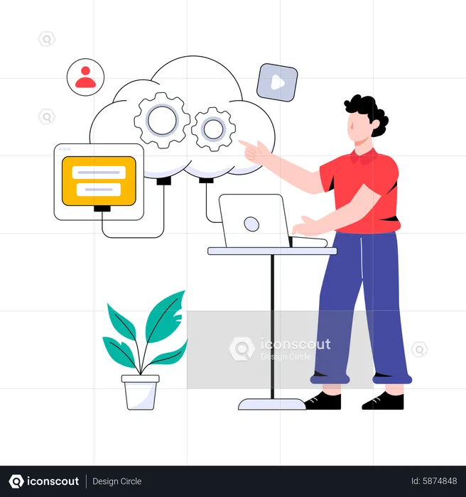Cloud computing service  Illustration