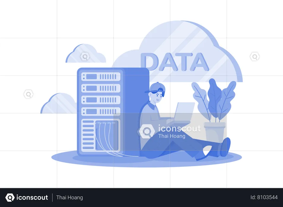 Cloud computing service  Illustration