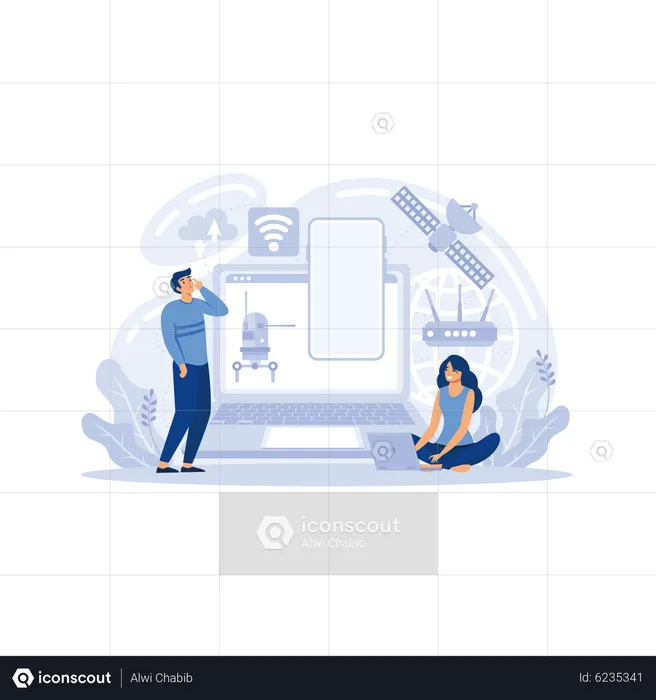 Cloud Computing Services  Illustration