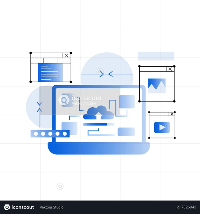 Cloud Computing Software  Illustration