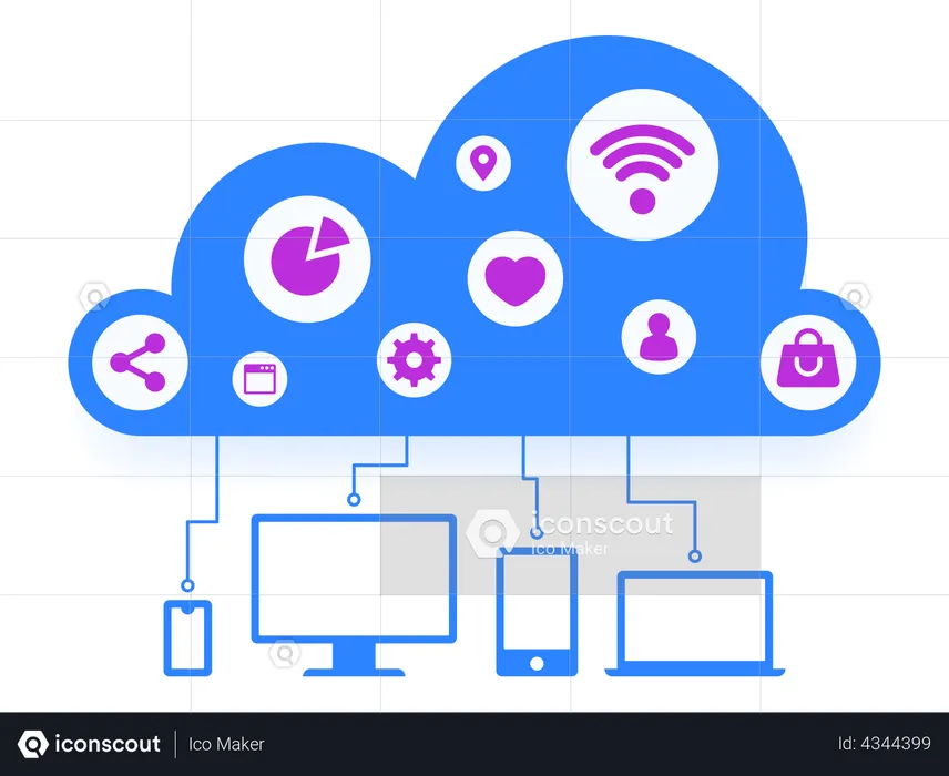Cloud Computing Technology  Illustration