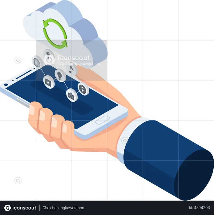 Cloud computing technology  Illustration