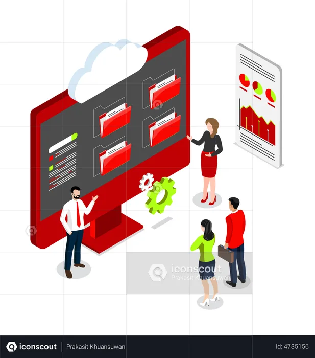 Cloud computing technology  Illustration