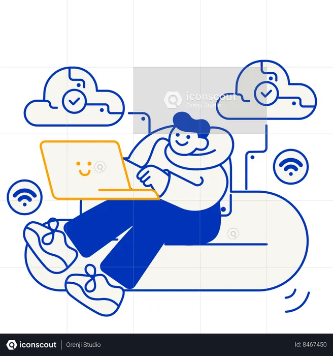 Cloud Connection  Illustration
