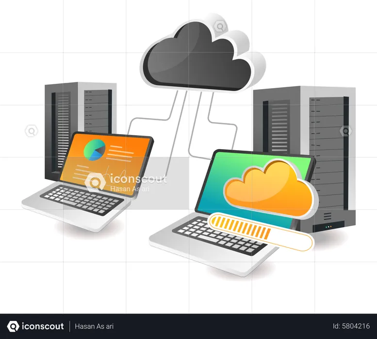 Cloud data  Illustration