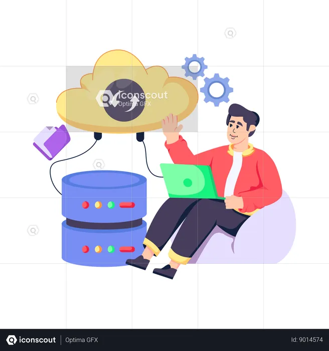 Cloud data Backup  Illustration