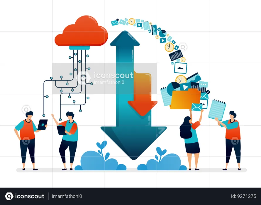 Cloud Data Center  Illustration