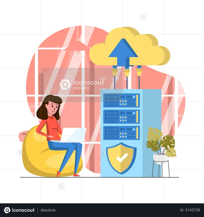 Cloud Data Center  Illustration