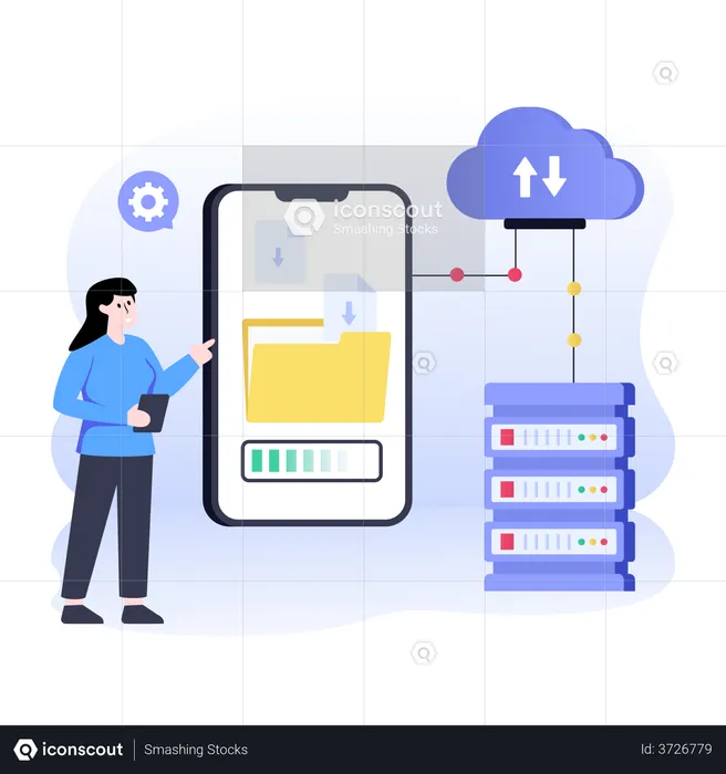 Cloud data exchange  Illustration