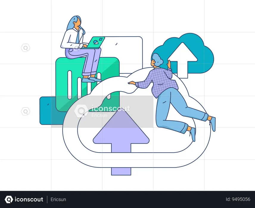 Cloud data management  Illustration