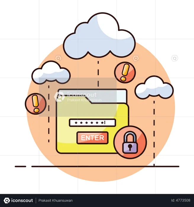 Cloud data protection  Illustration