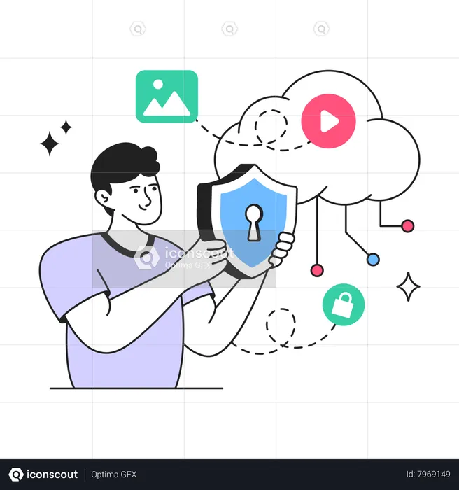 Cloud Data Protection  Illustration