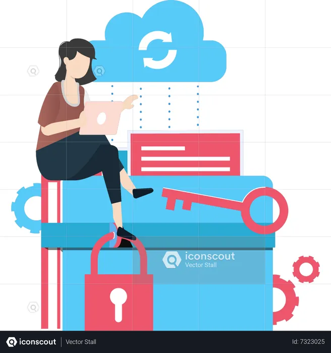 Cloud Data Security  Illustration
