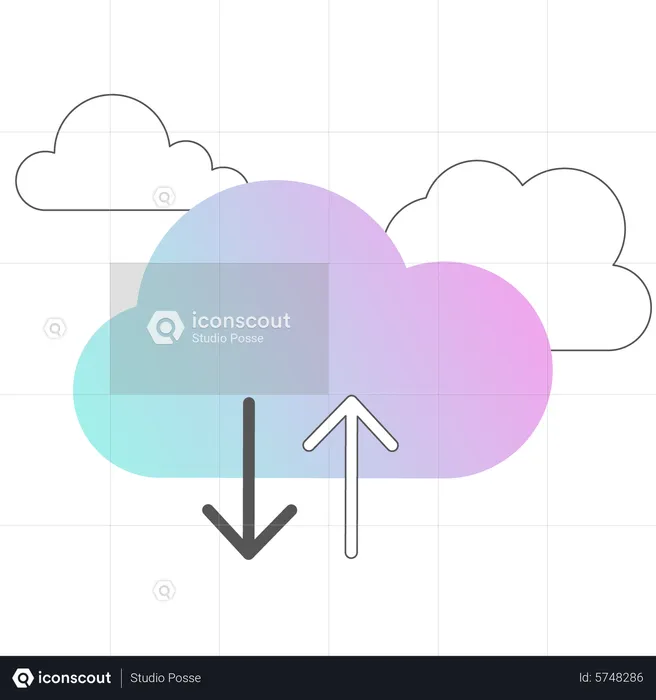 Cloud Data Transfer  Illustration
