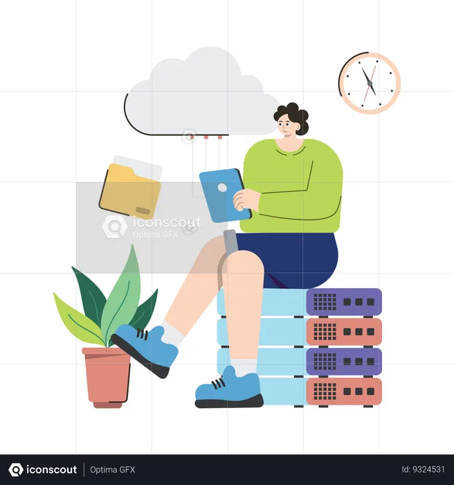 Cloud Database  Illustration