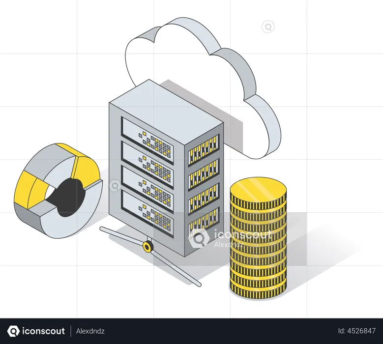 Cloud database  Illustration