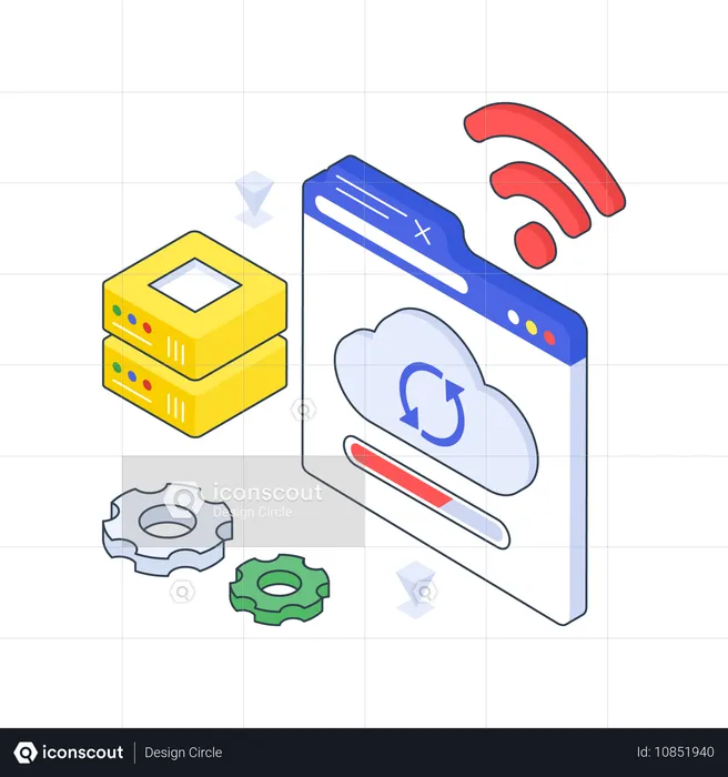 Cloud-Datensynchronisierung  Illustration