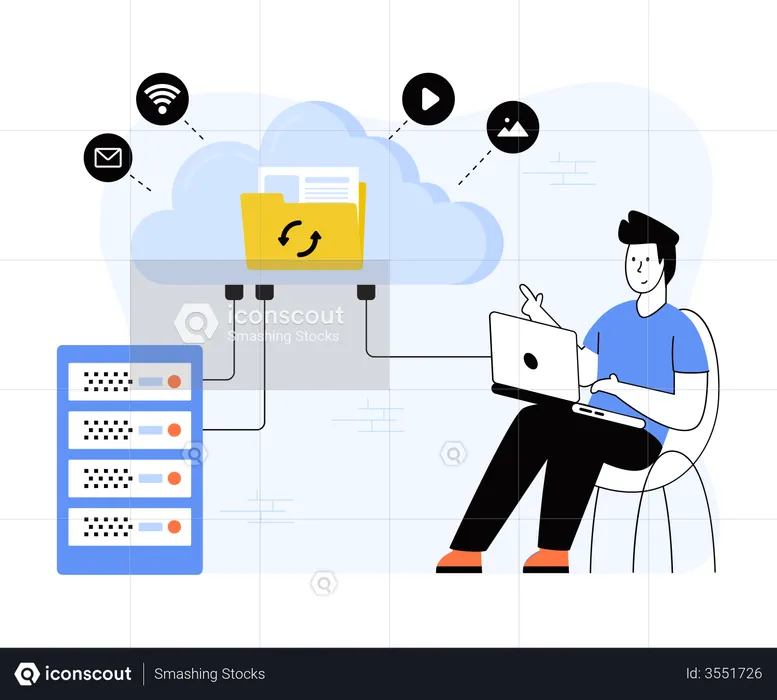 Cloud-Datenverwaltung  Illustration