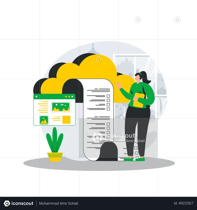 Cloud Development  Illustration