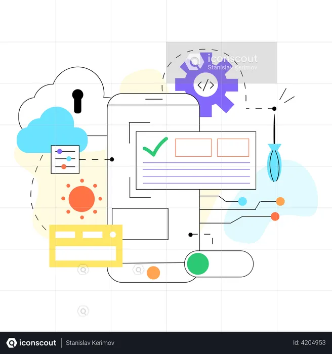 Cloud development  Illustration