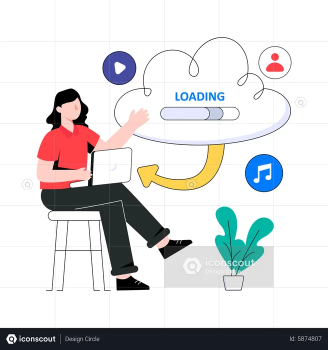 Cloud-Downloads  Illustration