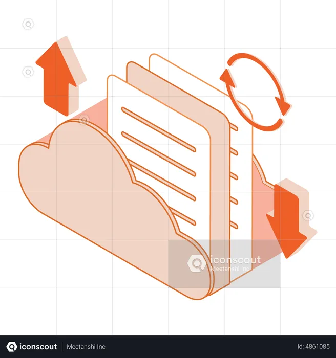 Cloud File Backup  Illustration