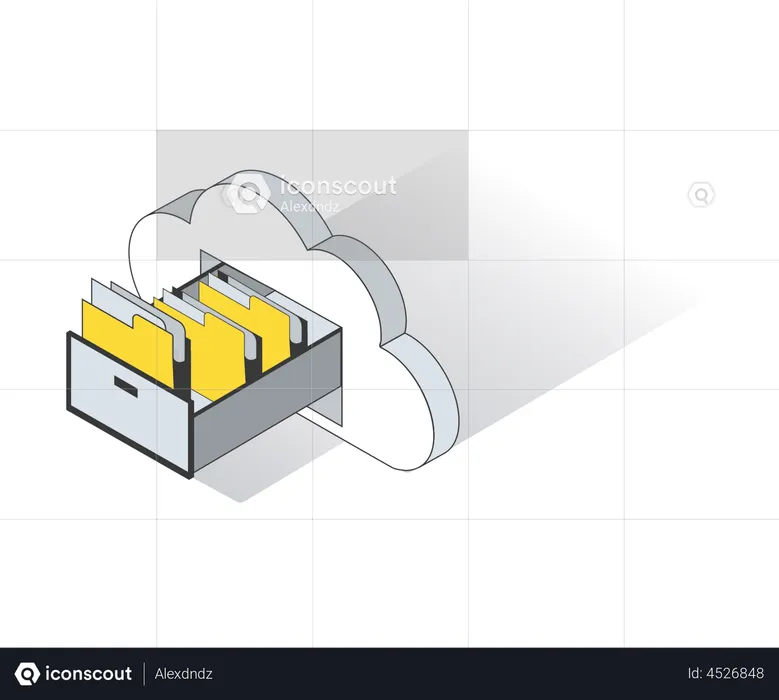 Cloud file management  Illustration