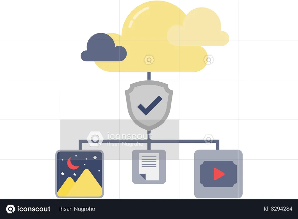 Cloud File Storage Protection  Illustration