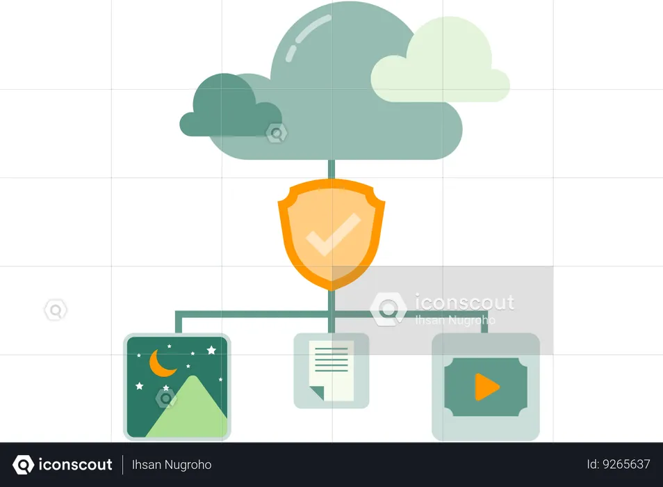 Cloud File Storage Protection  Illustration