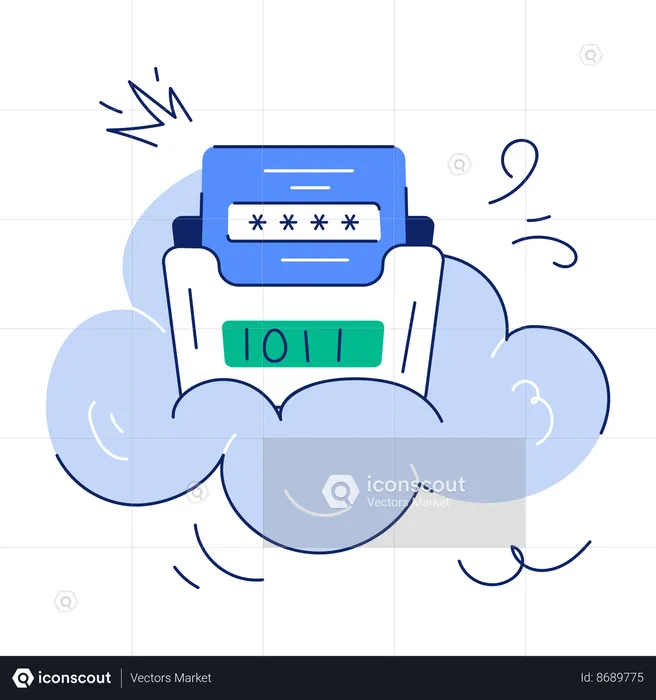 Cloud Folder  Illustration