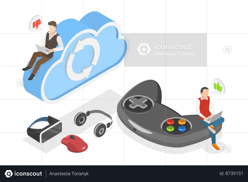 Cloud Gaming  Illustration