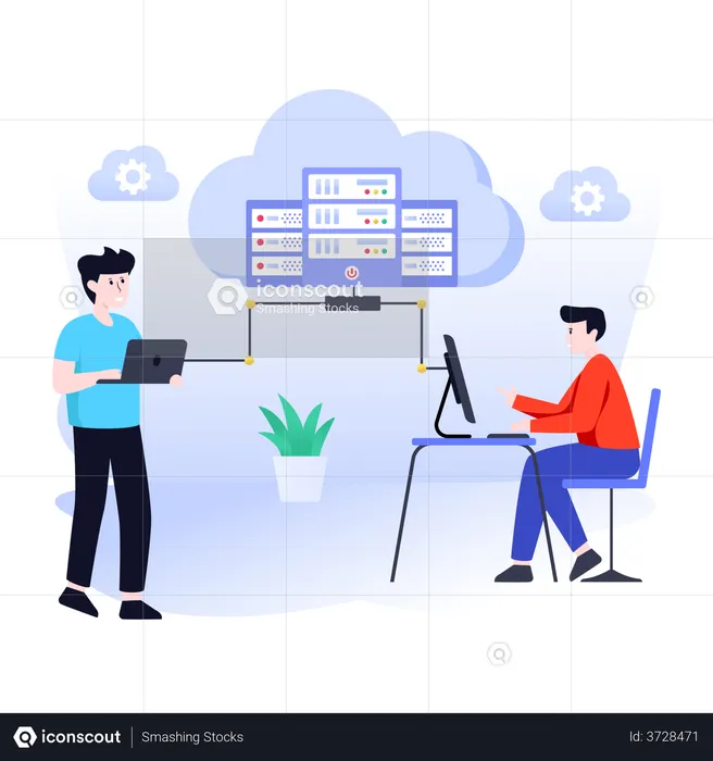 Cloud-Hosting  Illustration