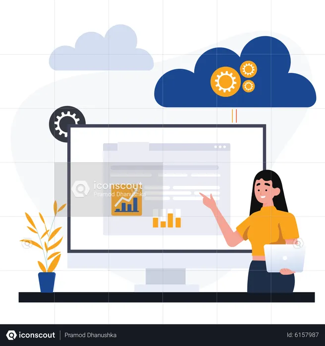 Cloud Hosting  Illustration