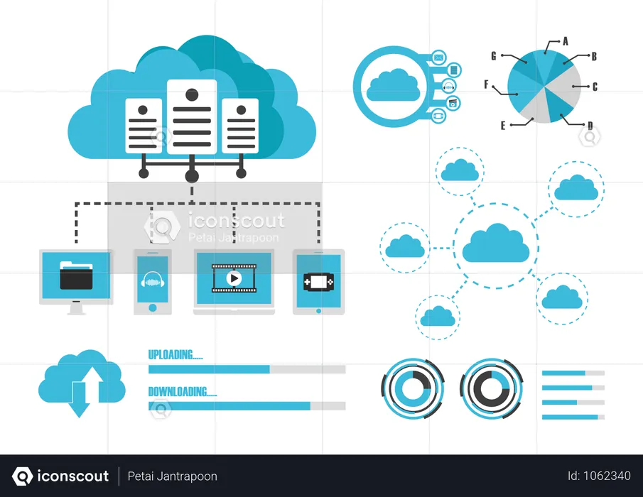 Cloud Infographics  Illustration