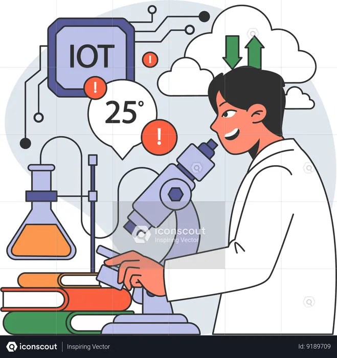 Cloud Lab Research  Illustration