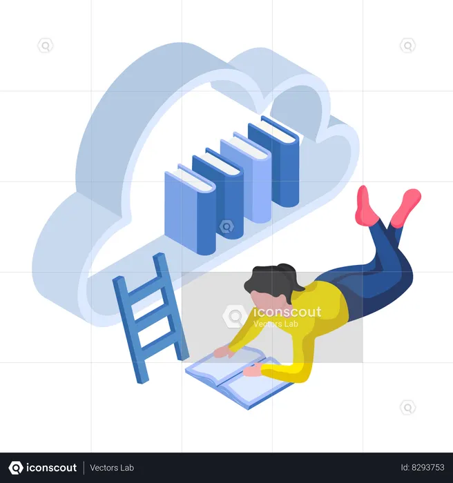 Cloud Library  Illustration