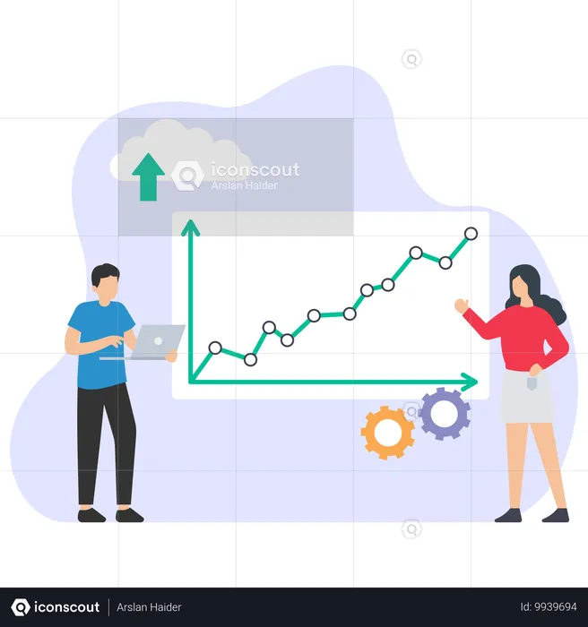 클라우드 관리  일러스트레이션