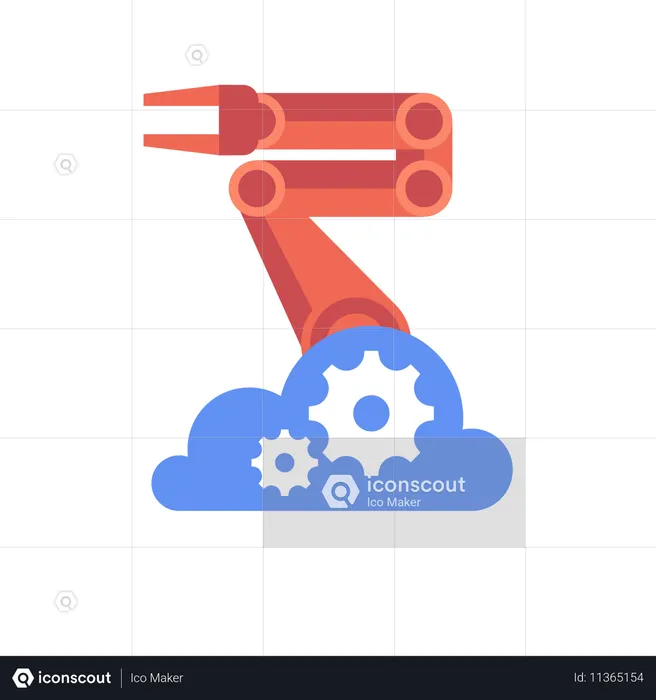 Cloud robot hand  Illustration