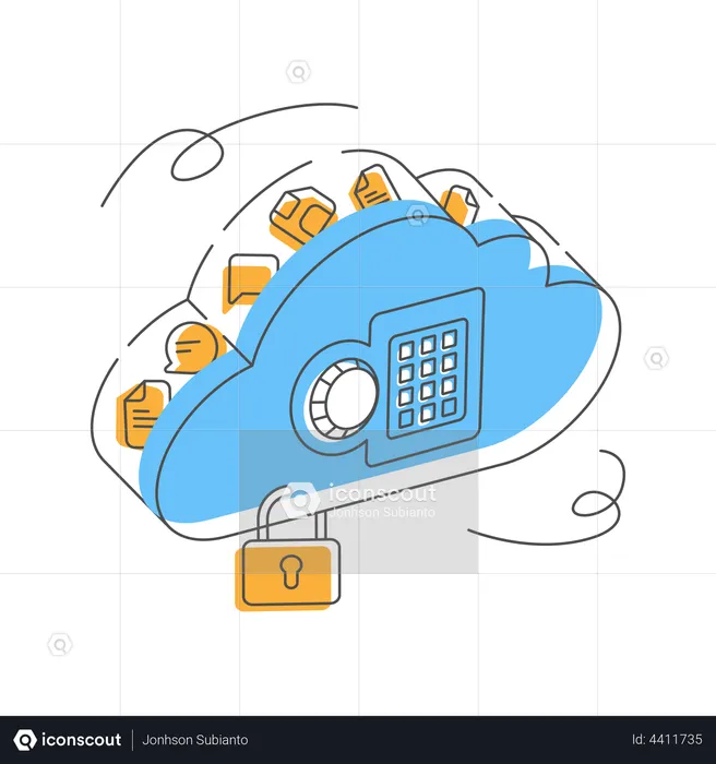 Cloud security  Illustration