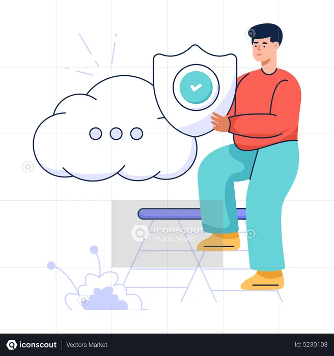 Cloud Security  Illustration