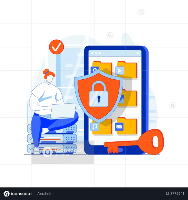 Cloud security developer  Illustration