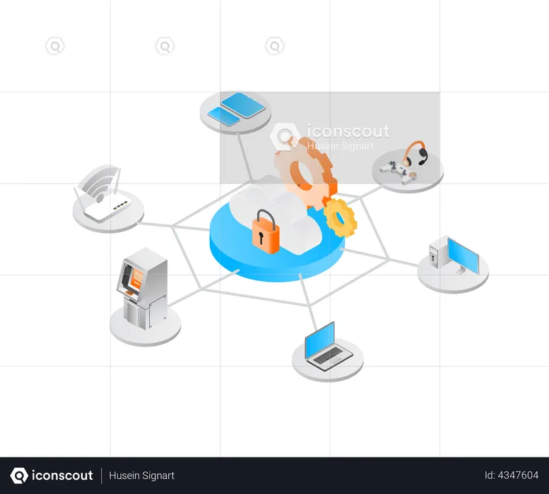 Cloud Security  Illustration