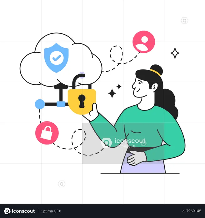 Cloud Security  Illustration